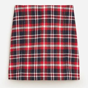 J. Crew A-line mini skirt in plaid